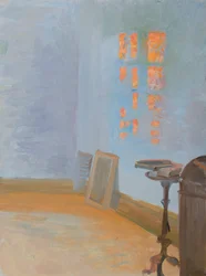 Il sole della sera nello studio dell