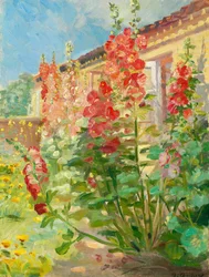 Agrifogli rossi nel giardino della famiglia Ancher a Markvej, Skagen.
