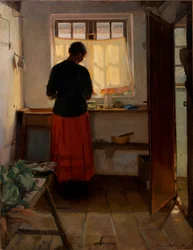 La domestica in cucina