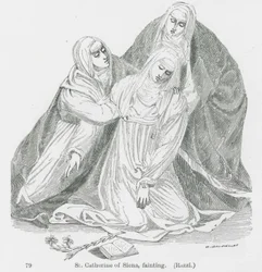 Santa Caterina da Siena, svenimento (litografia)