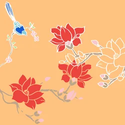 Uccelli in fiore