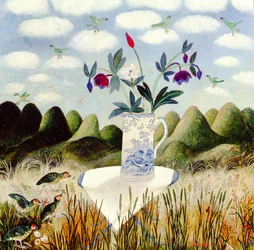 Uccelli nel loro cielo, 2002 (acrilico)