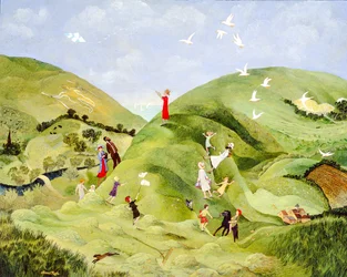 Picnic programmato, 2004 (acrilico)