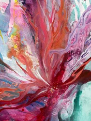 Fioritura astratta dai colori vivaci