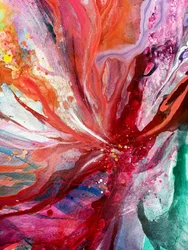Fioritura astratta dai colori vivaci