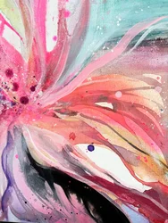 Fioritura astratta dai colori vivaci