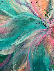 Fioritura astratta dai colori vivaci
