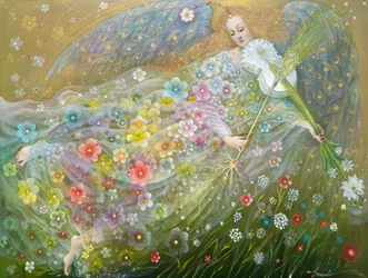Angelo del grano, 2018 (olio su lino belga)