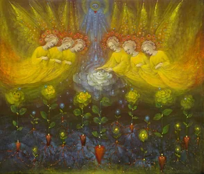 Giardino celeste, 2020 (olio su lino belga)