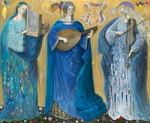 Meditazioni sulla Santissima Trinità - dopo la musica di Olivier Messiaen, 2007 (olio su lino belga)