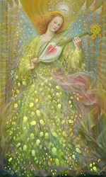 Ragione e misericordia (dittico), pannello sinistro, 2018 (olio su lino belga)