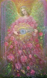 Ragione e misericordia (dittico), pannello destro, 2018 (olio su lino belga)