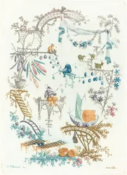 Arabesco cinese con una barca