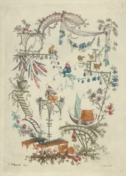 Cineserie da Nouvelle Suite de Cahiers Arabesques Chinois, 1790-99
