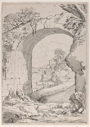 Paesaggio con ponte, XVIII secolo