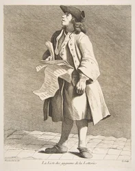 La lettura dei vincitori della lotteria, 1746