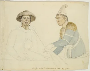 Due figure di cera di indigeni americani al Mix