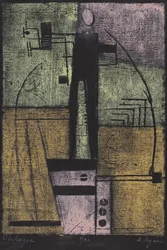 Obelisque (stampa xilografica a colori)