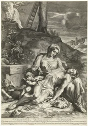 Pietà, incisa da Pieter de Bailliu