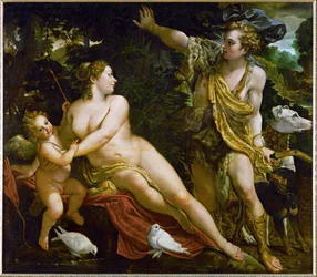 Adone scopre Venere (dipinto su tela)