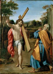 Cristo che appare a San Pietro sulla via Appia (olio su tavola)