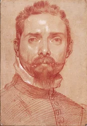Ritratto del suonatore di liuto Giulio Mascheroni di Annibale Carracci (1560-1609) ca 1594 Albertina, Vienna