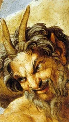 Satiro al Palazzo Farnese a Roma (murale)