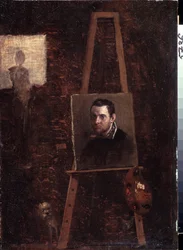 Autoritratto al cavalletto, 1603-04
