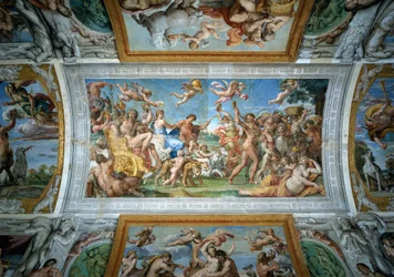 Trionfo di Bacco e Arianna, dettaglio del soffitto Farnese