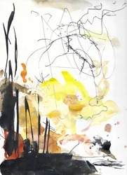 Abstract Golden Reeds