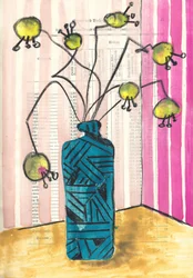 Vaso colorato e stravagante