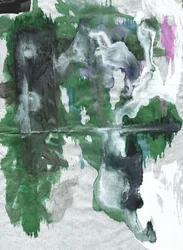 Riflessione astratta in verde
