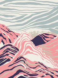 Montagne a strisce rosa