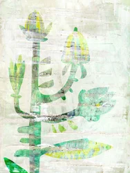 Fiori verdi con texture