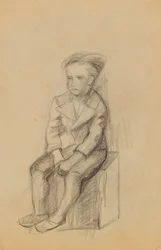 Ragazzo seduto (recto)