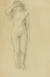Nudo femminile in piedi