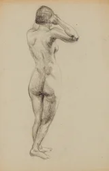 Nudo femminile di schiena