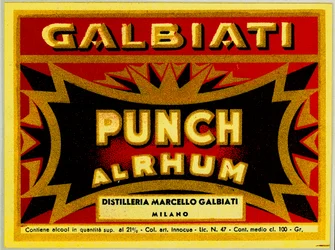 Pubblicità per il punch al rum Marcello Galbiati