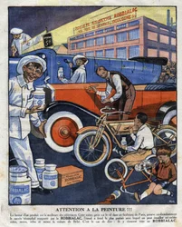 Illustrazione pubblicitaria per vernici Robbialac