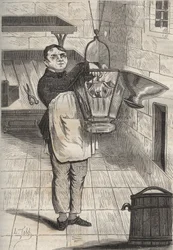 Anthelme Collet (1785-1840) al bagno penale di Rochefort. Incisione in “Histoire des bagnes depuis leur création à nos jours” (1877) di Pierre Zaccone. Collezione privata.