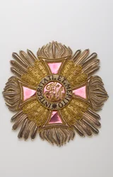Austria - Ordine di Leopoldo: placca di cavaliere gran croce appartenente a Charles Louis Huguet, Marchese di Semonville (1759-1839) - Inizio XIX secolo - Ricami di fili d