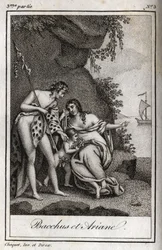 Bacco e Arianna. Incisione del 1819 in 