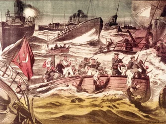 Battaglia di Kunfuda: battaglia navale combattuta il 7 e 8 gennaio 1912, durante la guerra italo-turca (1911-1912), nel Mar Rosso, davanti al porto di Kunfuda, Arabia Saudita