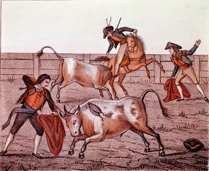 Scena di caccia ai tori (tauromachia)