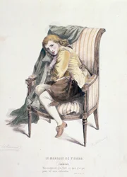 Cherubino personaggio ne Le nozze di Figaro, opera di Mozart (1837)