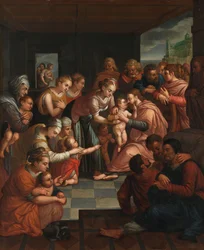 Cristo benedice i bambini, 1570 circa (olio su tavola)