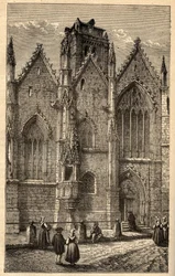 Chiesa di Notre-Dame di Vetro - Vetro (Ille-et-Vilaine) - incisione in 