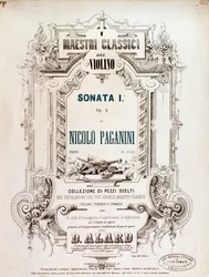 Copertina della partitura musicale di Sonata 1, op 2 di N Paganini