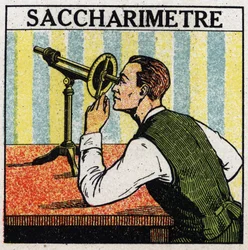 Doppia rifrazione: saccarimetro. Illustrazione anonima del 1925. Collezione privata.