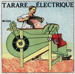 Strumenti elettrici: sezione trasversale di un tarare elettrico. Illustrazione anonima del 1925. Collezione privata.